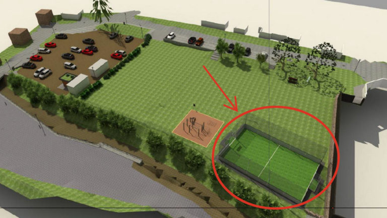 Soccer Court in der neuen Freizeitanlage Hornberg