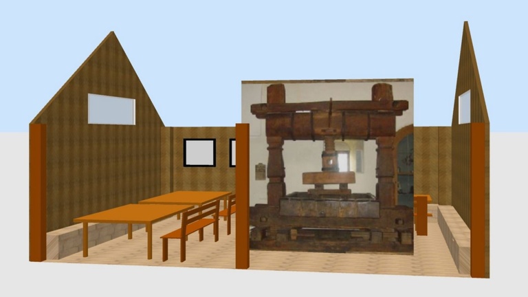 Schutzhütte / Historische Kelter in den Weinbergen von Stetten