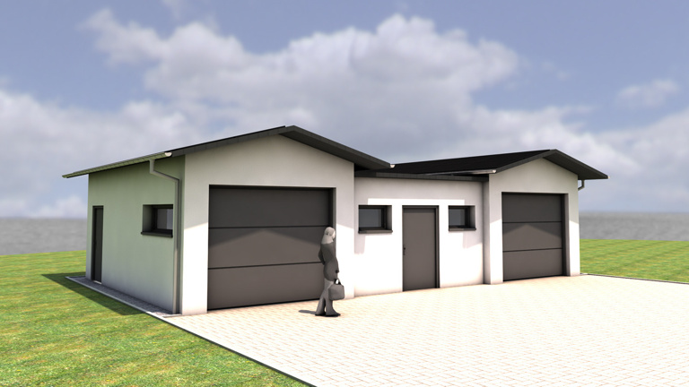 Neubau Doppelgarage/Gerätelager