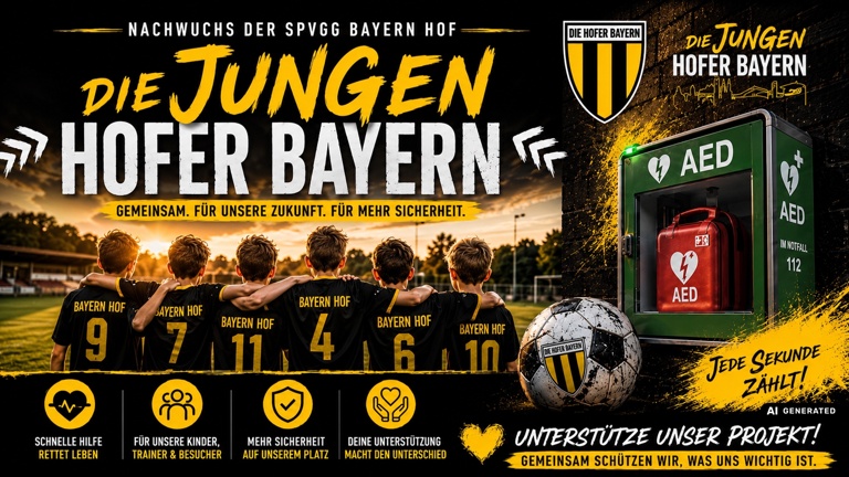 Defibrillator für unsere Jugend – Sicherheit für die Hofer Bayern