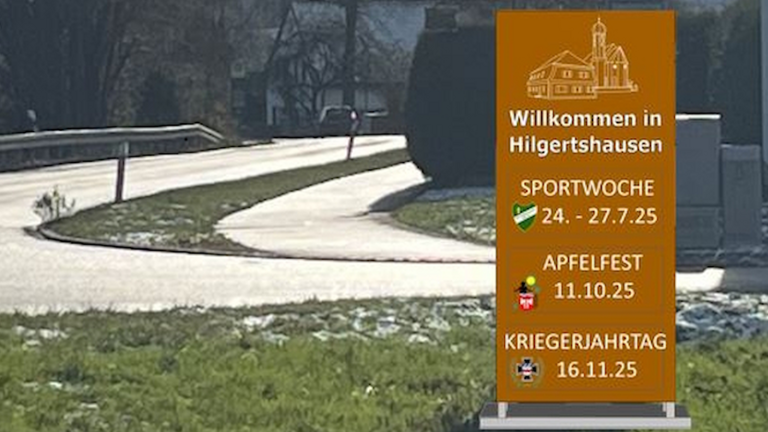 Begrüßungstafeln Hilgertshausen