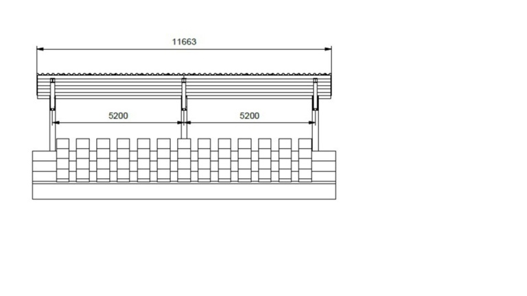 Barrierefreie Tribüne mit Überdachung