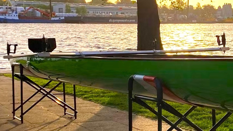 Sportliches Ruderboot (Gig‑Zweier) für Fitness &amp;amp; Techniktraining