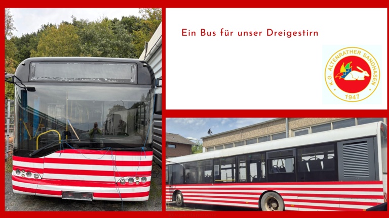 Ein Bus für unser Dreigestirn – Altenrather Sandhasen unterwegs