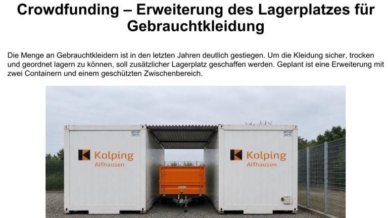 Lagerplatz für Gebrauchtkleider – Sammlungen