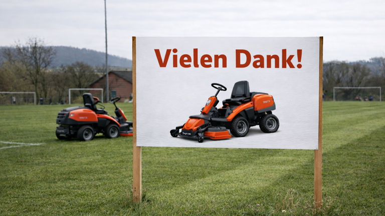 Neuer Aufsitzmäher für den TuS Schededörfer 04