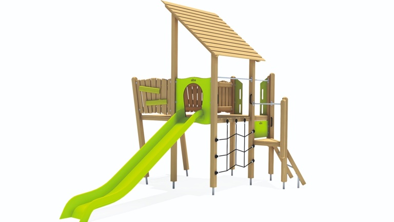 Neuer Spielturm am Sportplatz in Hausen